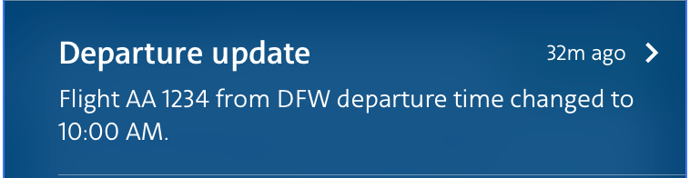 iOS Notification List Item in Read State